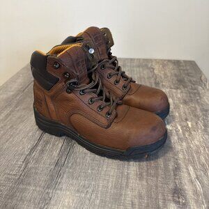 Timberland Titan 6 Pro Women US 7M Powerfit Brown Leather Safety Toe Boots